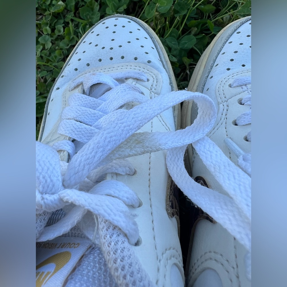 Nike Women's Court Vision Alta 'White/Leopard' Print Platform Sneakers Size 7.5 - Picture 5 of 14